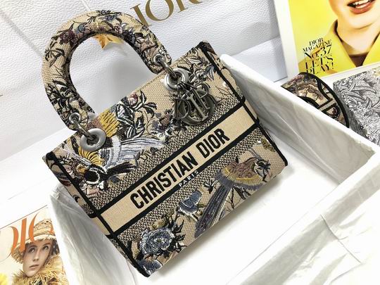 Dior M0565刺绣喜鹊棕24x20x11cm wz