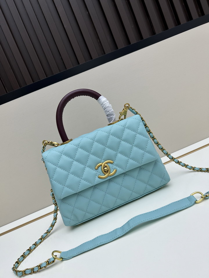 Chanel handle 2402 22x15x8cm jj